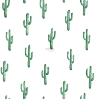 papier peint ESTA petites cactus vert émeraude