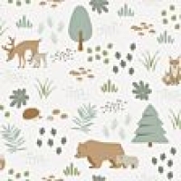 ESTA wallpaper forest animals white