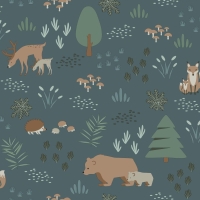 ESTA wallpaper forest animals blue