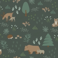 ESTA wallpaper forest animals green