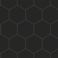 Black and gold hexagon wallpaper