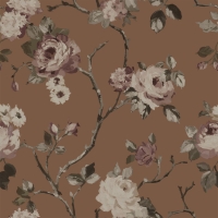 ESTA wallpaper flowers vintage style brown
