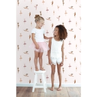 ESTA girls room wallpaper terracotta and lila ballerina