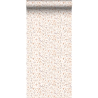 ESTA wallpaper with little pink, purple and terracotta flowers