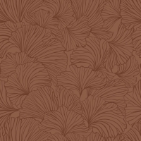 Papier peint avec feuilles de ginkgo en terre cuite