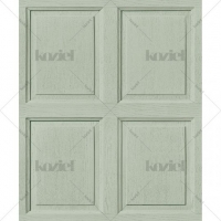 English wood panelling imitation wallpaper Lovat green