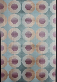 Papier peint vintage fleurs purpre, marron et bleu