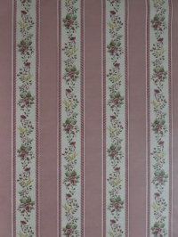 Vintage floral wallpaper with yellow and pink flowers