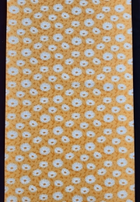 white flowers on a yellow background floral pattern