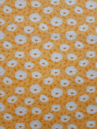 white flowers on a yellow background floral pattern