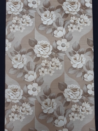 Bruin vintage bloemenbehang