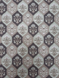 Groen en bruin vintage bloemenbehang