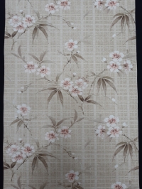 Papier peint vintage rose et marron