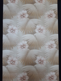 Brown and pink floral vintage wallpaper