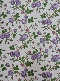 Paars en groen vintage bloemenbehang