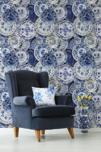 Delftware wallpaper