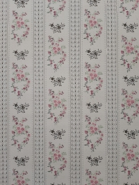 Beige with pink flowers fifties wallpaper