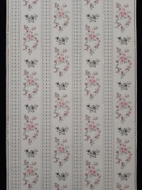Beige with pink flowers fifties wallpaper