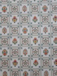 Papier peint vintage geometrique carrelage