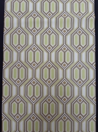 Green and brown vintage geometric wallpaper