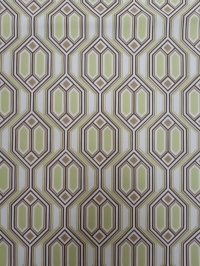 Green and brown vintage geometric wallpaper