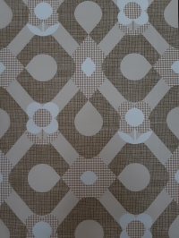 Brown beige vintage geometric wallpaper