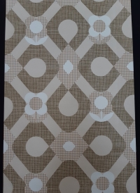 Brown beige vintage geometric wallpaper