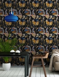 Premium wallpaper Goldfish anthracite