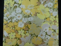 vintage floral wallpaper yellow green