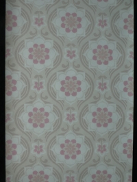 Grey pink damask vintage wallpaper