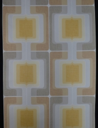 vintage geometric wallpaper grey yellow brown