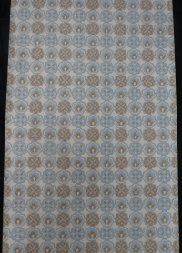 geometrisch vintage behang blauw bruin