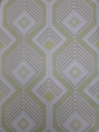 vintage geometric wallaper green beige