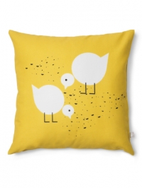 Juli yellow kids pillow with birds