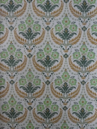 green brown damask vintage wallpaper