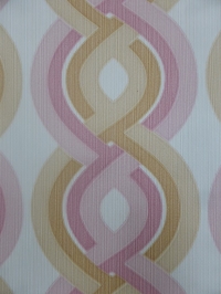 vintage geometric wallaper pink beige