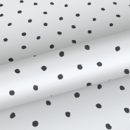 Papier peint blanc avec des points noir