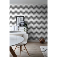 ESTA wallpaper black and white zigzag stripes
