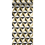 ESTA wallpaper graphic design black, white and gold