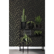 ESTA wallpaper black and gold terrazzo