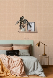 ESTA art deco wallpaper beige and white