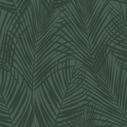 Papier peint feuilles de palmier vert foncé