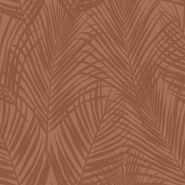 Papier peint feuilles de palmier terre cuite