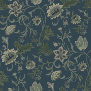 ESTA wallpaper flowers vintage blue