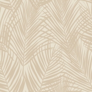 Papier peint feuilles de palmier beige