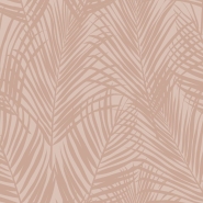 Papier peint feuilles de palmier vieux rose