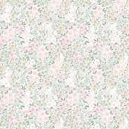 ESTA wallpaper with little flowers in soft pink and green