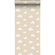ESTA baby room wallpaper with white clouds