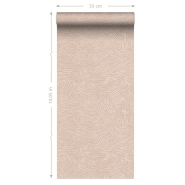 ESTA wallpaper 3D wavy lines soft pink