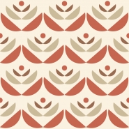 LAVMI wallpaper Cookies red beige geometric flower